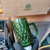 Set 12 bicchieri birra,vino in vetro anni 50