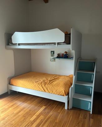 Letto soppalcato una piazza e mezzo