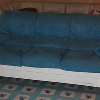 divano letto 3 posti legno e alcantara