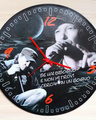 Vinile 33 giri a orologio omaggio a Vasco Rossi 