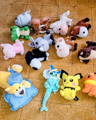 Lotto 14 pupazzi animali serie Big Headz Pokemon