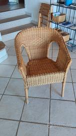 Poltrona in midollino