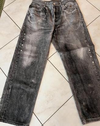 Jeans Uomo Bershka argento/grigio
