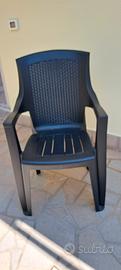 sedia da giardino in plastica