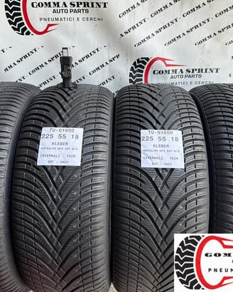 4 PNEUMATICI 225/55 R18 KLEBER INVERNALI 85%