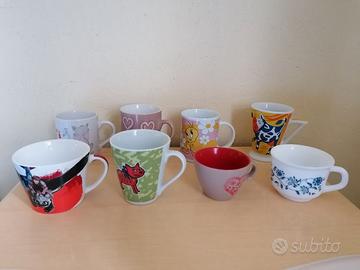 set  8 tazze da collezione