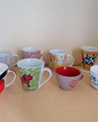set  8 tazze da collezione