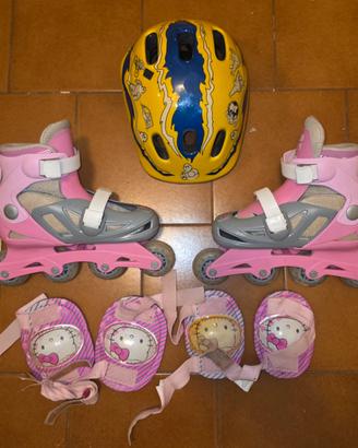 Rollerblade da bambina hello kitty taglia 34 35 36