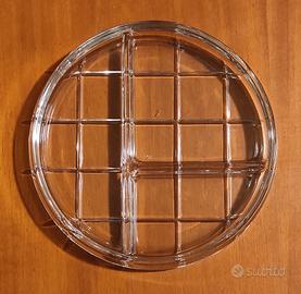 Piatto design vintage in vetro per aperitivi