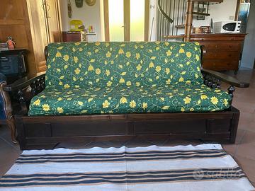 Divano letto in legno