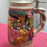 BOCCALE BIRRA C/COPERCHIO CERAMICA GERMANY ANNI 70