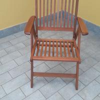 Sedia/poltrona reclinabile in legno