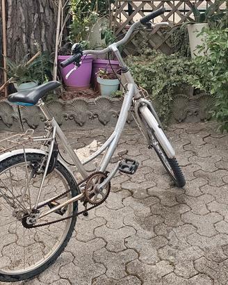 Bici da Città Vintage Grigia con Portapacchi