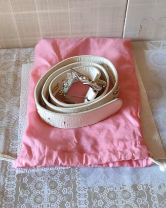 Cintura Vintage da Donna in Similpelle Bianca 90 c