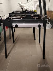 fornello Ferraboli + piastra in ghisa