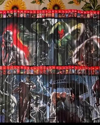 La collezione  delle graphic novels marvel
