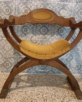 sedia Savonarola in legno 