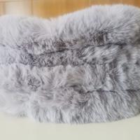 Scaldacollo ecopelliccia grigio chiaro