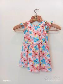 abito bimba smanicato estivo cm 86 mesi 18-24