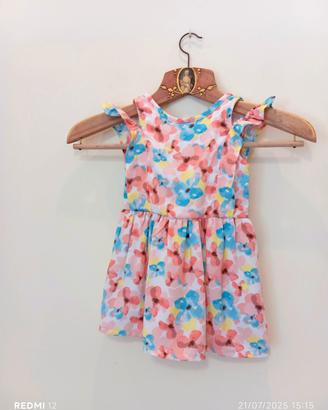 abito bimba smanicato estivo cm 86 mesi 18-24