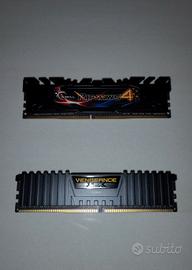 16GB DDR4 (2x8GB) Corsair 3000 + G.Skill 2400