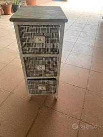 Mobiletto Salvaspazio Shabby Chic – 3 Cassetti