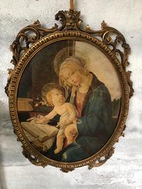Stampa originale Madonna del libro, S.Botticelli
