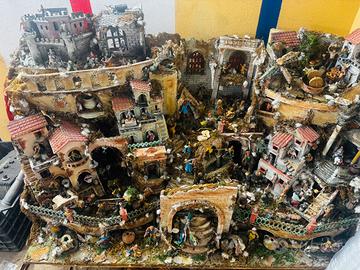 Presepe grande arrigianale L 140cm H 75 cm P 50