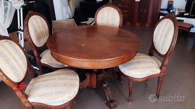 tavolo antico tondo allungabile 