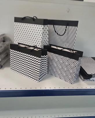 Shopper di carta orizzontali 76 pezzi 24x18+10cm