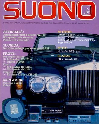 Rivista SUONO n° 146 - 147 del 1985