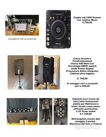 Impianto Audioe luci per feste e cerimonie