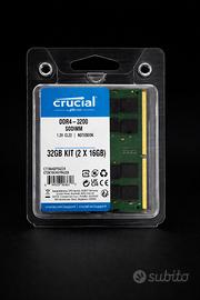 Ram Crucial DDR4 32GB (2x16GB) 3200MHz Sodimm