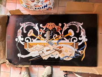 Piano in marmo nero assoluto