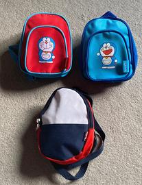 3 zainetti Kinder Doraemon nuovi