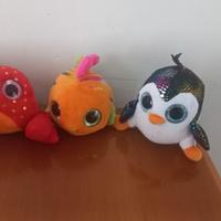 peluche granchio,pesce e pinguino