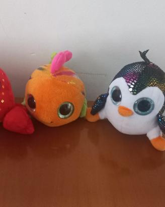 peluche granchio,pesce e pinguino