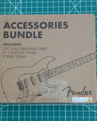 Kit accessori Fender: cavo, accordatore, tracolla