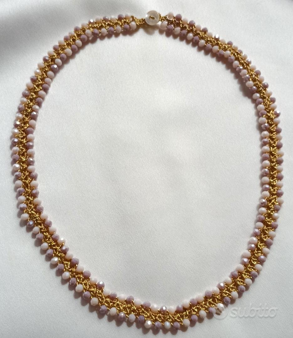 TreasureBay Collana Donna Chunky Statement Con Pietre Naturali - Artigianale, 48cm