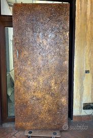 Porta scorrevole decorata a mano  con binario