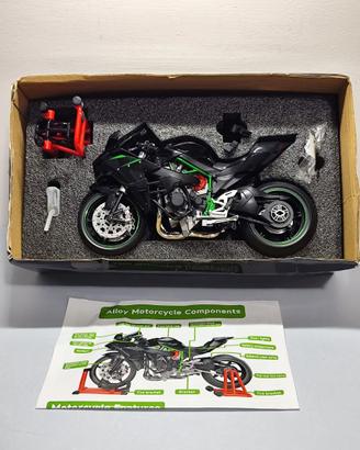 Modellino Kawasaki Ninja H2R 1:9 Nero/Verde
