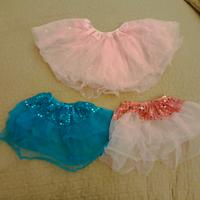 Lotto 3 gonnelline tutu bambina uno con taschina p