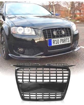 GRIGLIA AUDI A3 8P 8PA 05-08 LOOK S LINE NERO LUCI