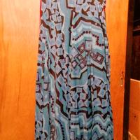 Gonna lunga anni 70 blu e nera