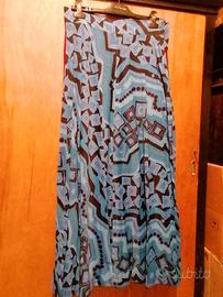 Gonna lunga anni 70 blu e nera