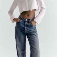 Zara jeans TG36 trf gamba larga high rise wide leg
