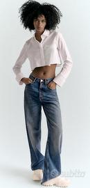 Zara jeans TG36 trf gamba larga high rise wide leg
