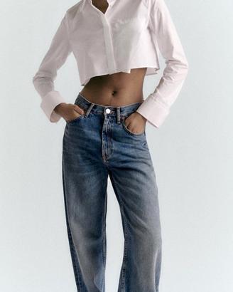 Zara jeans TG36 trf gamba larga high rise wide leg