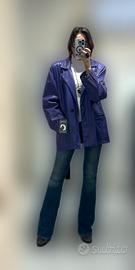 Blazer over in morbida pelle nappa Viola_nuovo