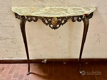 Elegante Consolle ingresso in ottone vintage